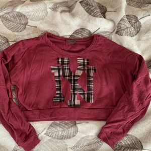 Burgendy Cropped Sweater